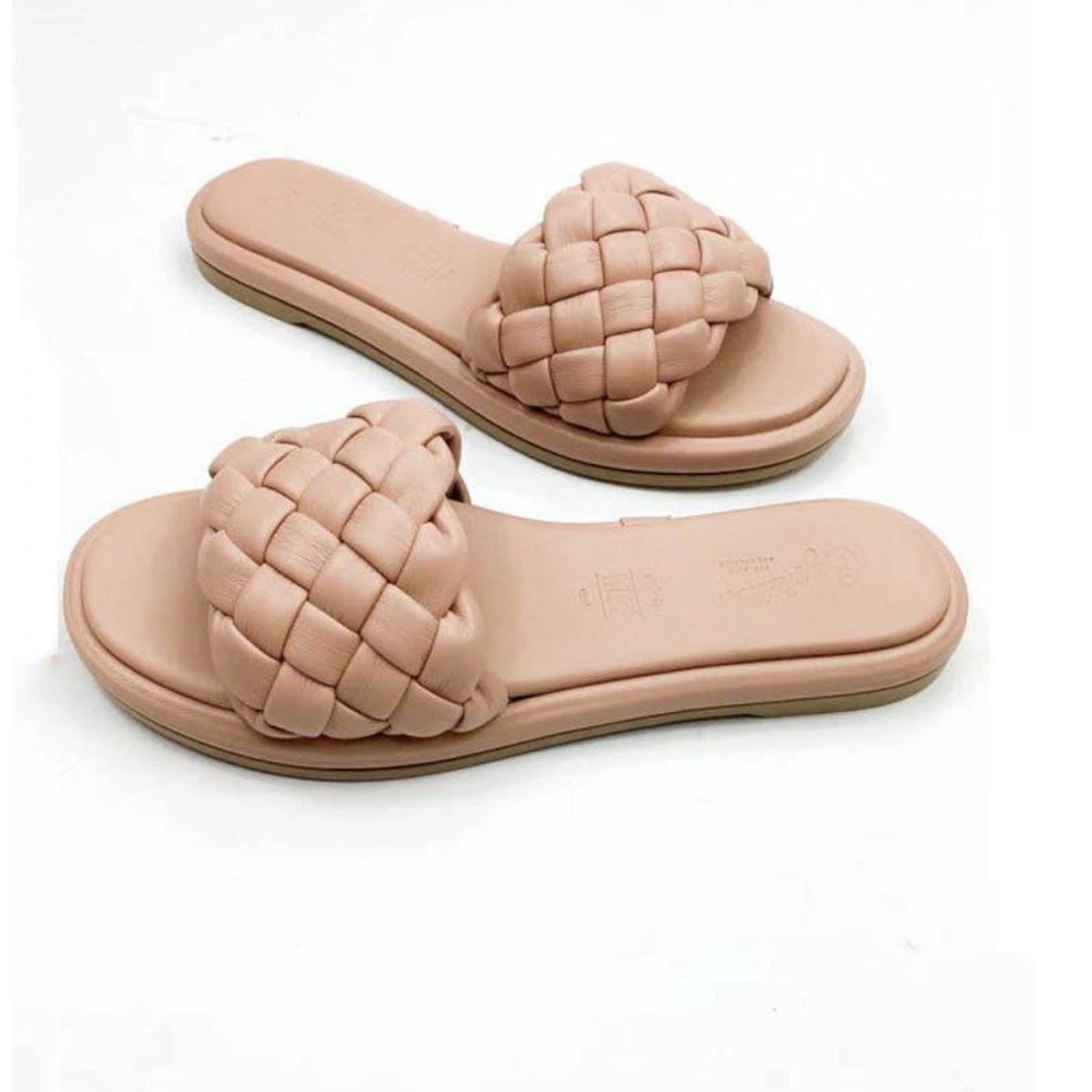 Seychelles Bellissima Puffy Woven Slide Beige